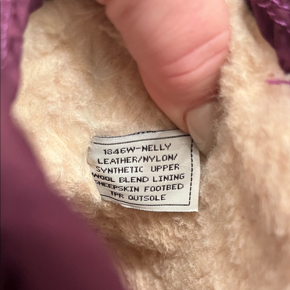 BearPaw Gray and Purple Leather Lined Winter Boots - Picture 8 of 8